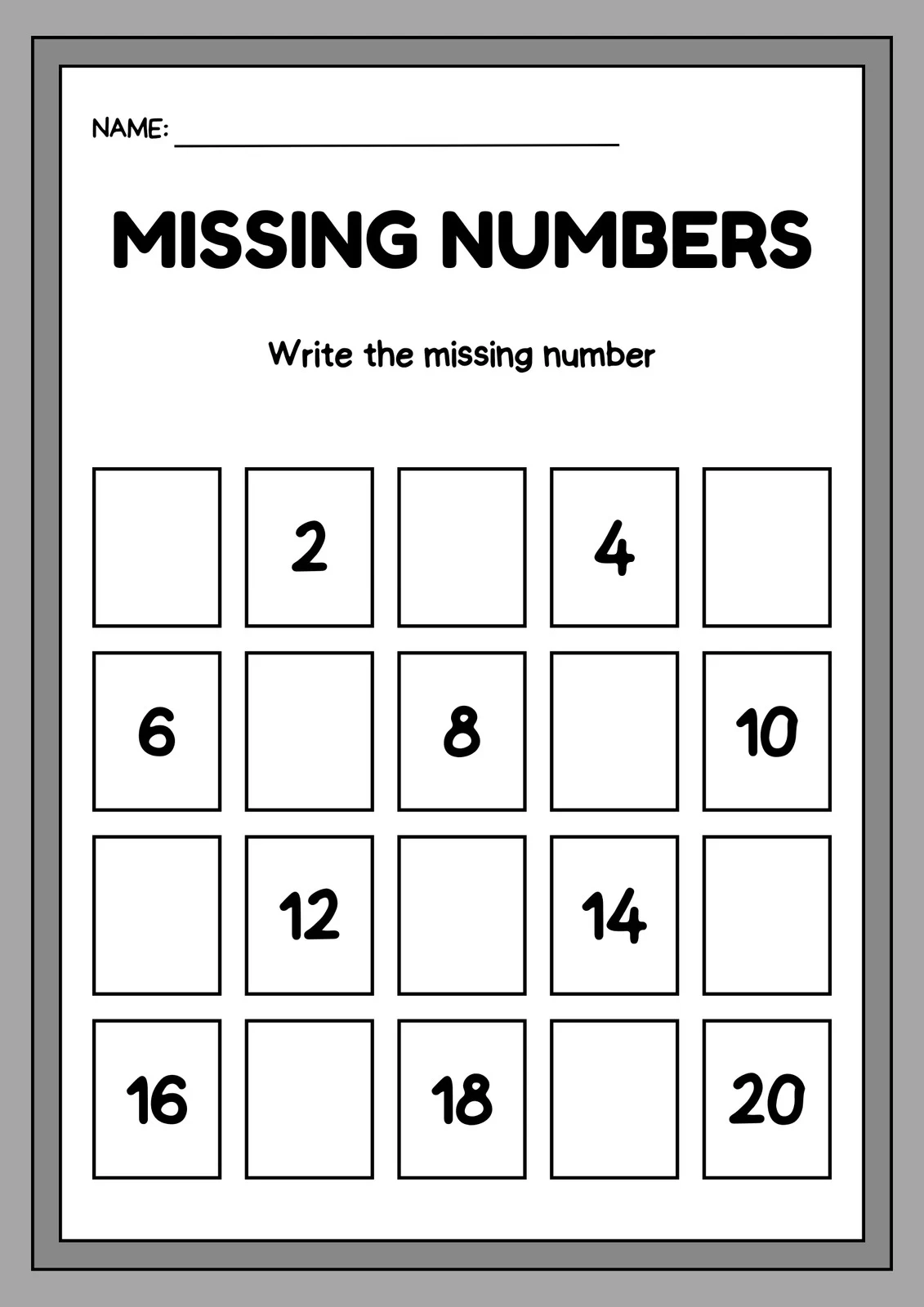Printable Maths Worksheets Free