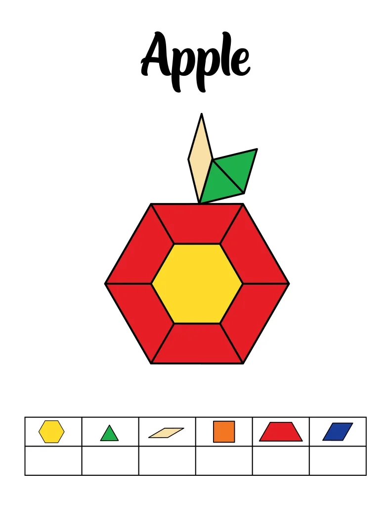 Pattern Blocks Puzzles Printables