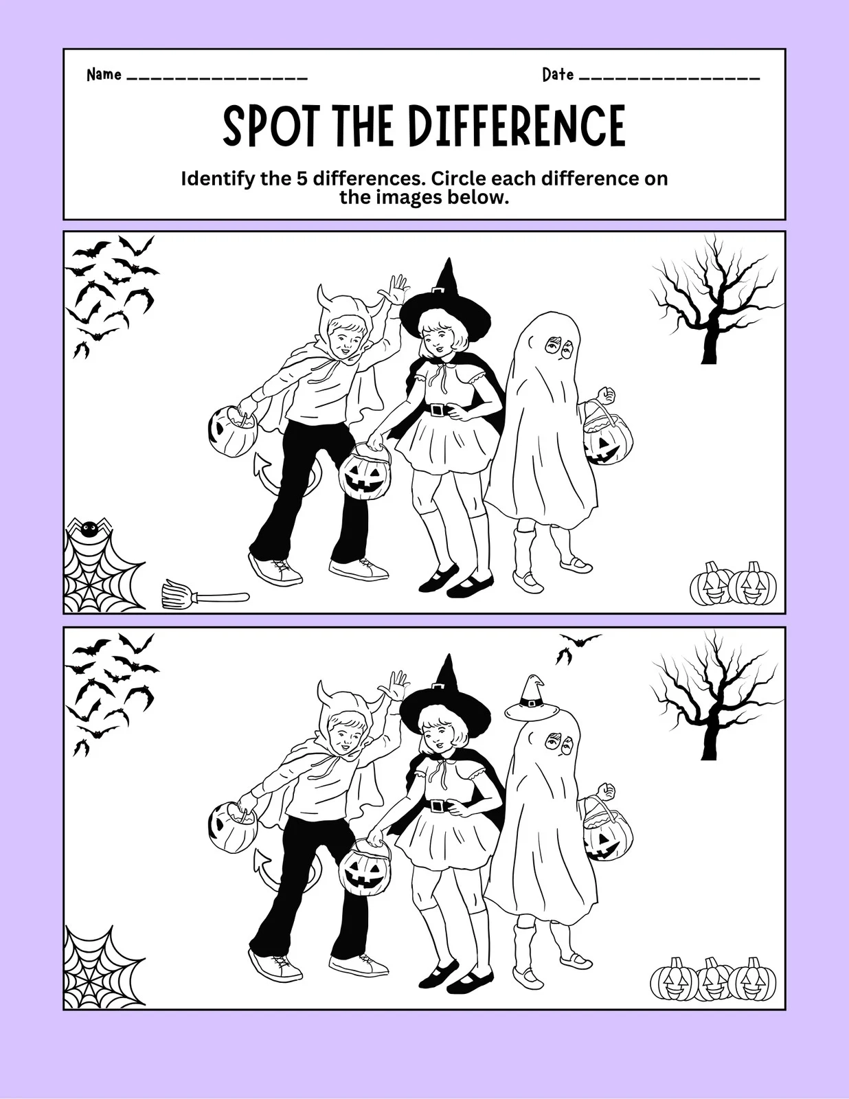 Free Printable Halloween Worksheet Templates To Edit Canva