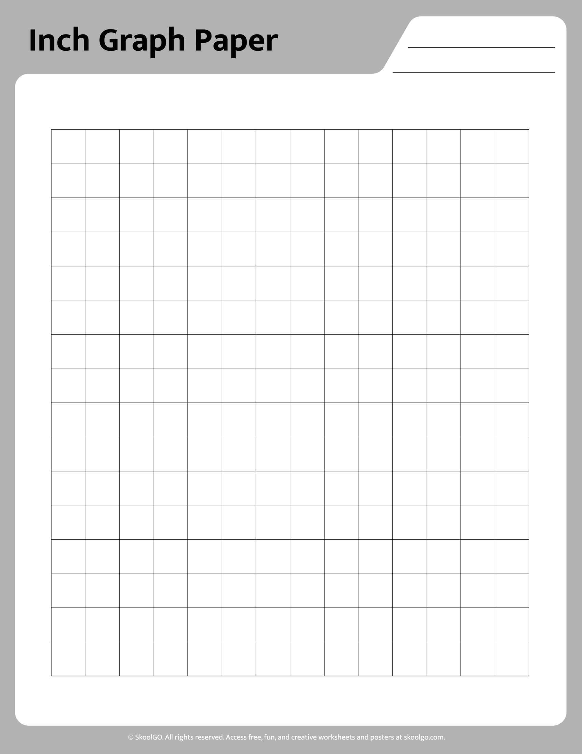 One Inch Graph Paper Printable