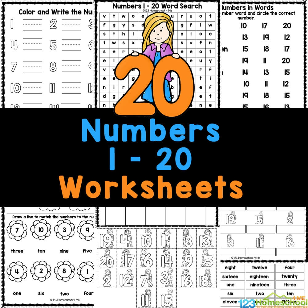 FREE Printable Numbers 1 To 20 Worksheets Worksheets Library
