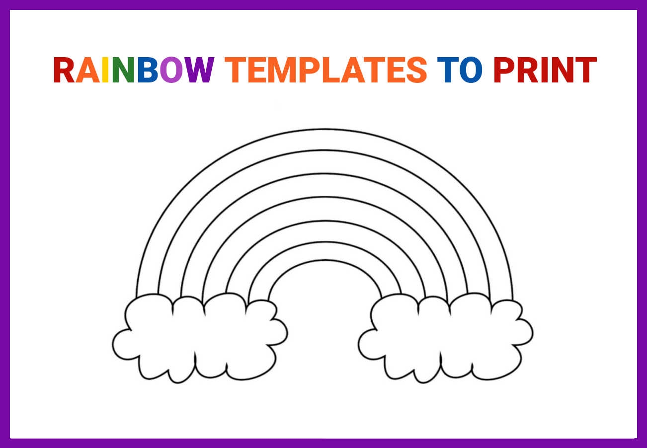 Free Printable Rainbow Templates Small Medium amp Large What 