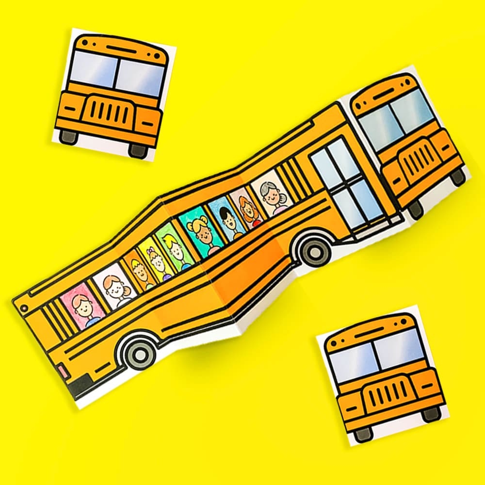 Free Printable School Bus Template Set Barley amp Birch