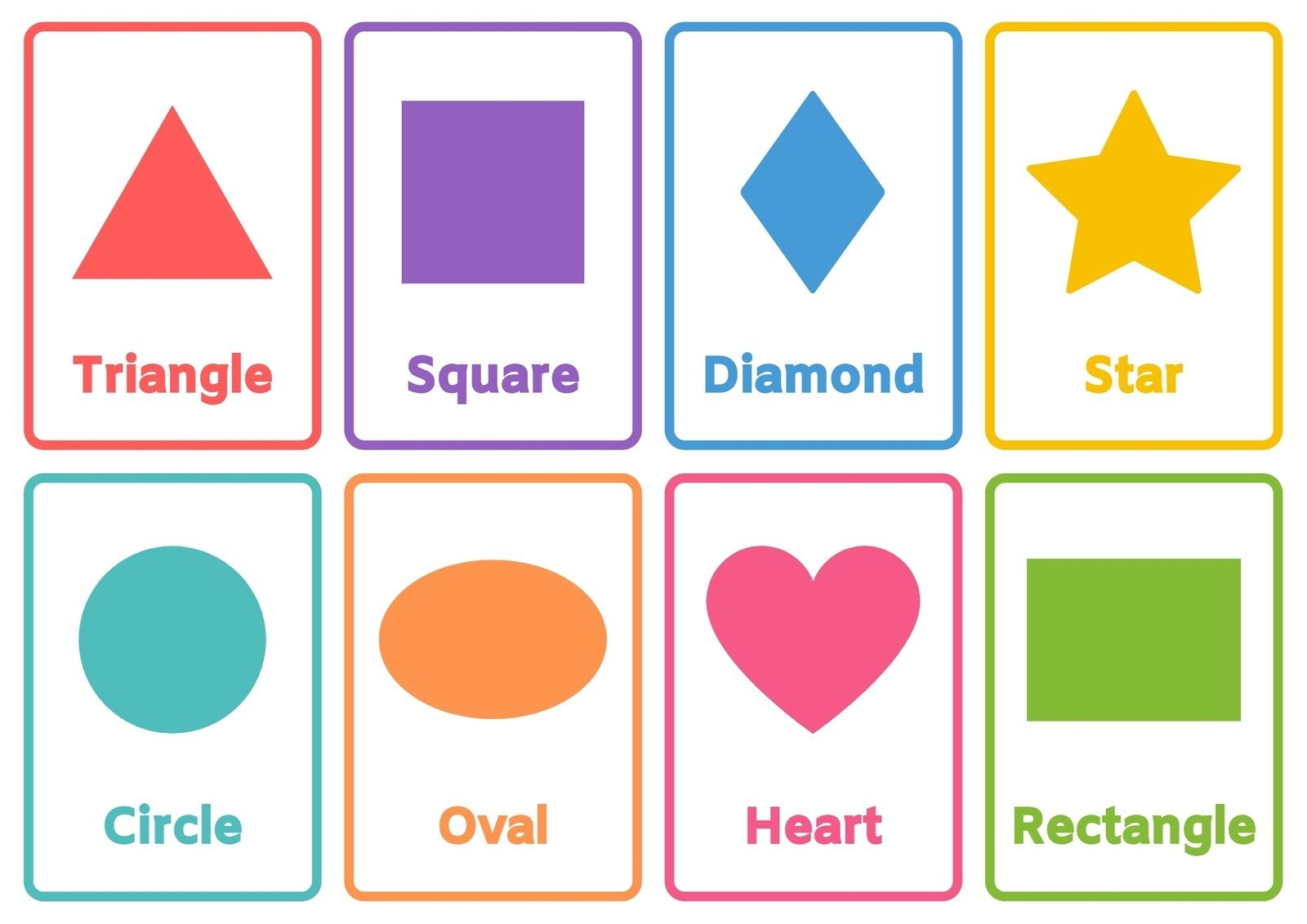 Free Printable Shapes Flashcards Templates Worksheets Library