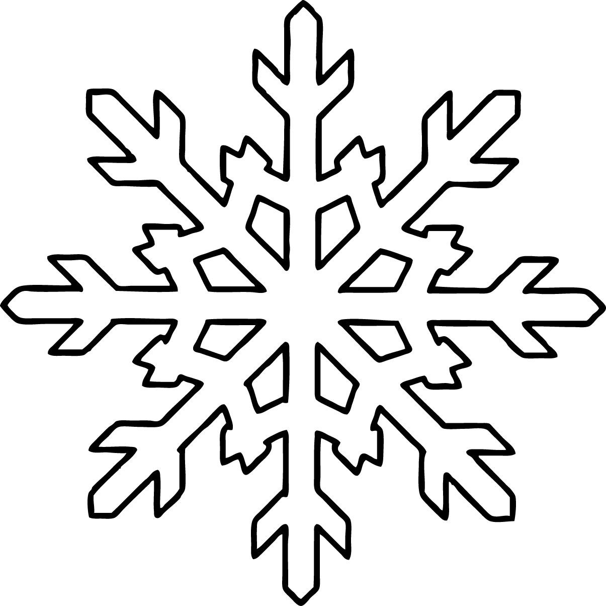 Free Printable Snowflake Coloring Sheet