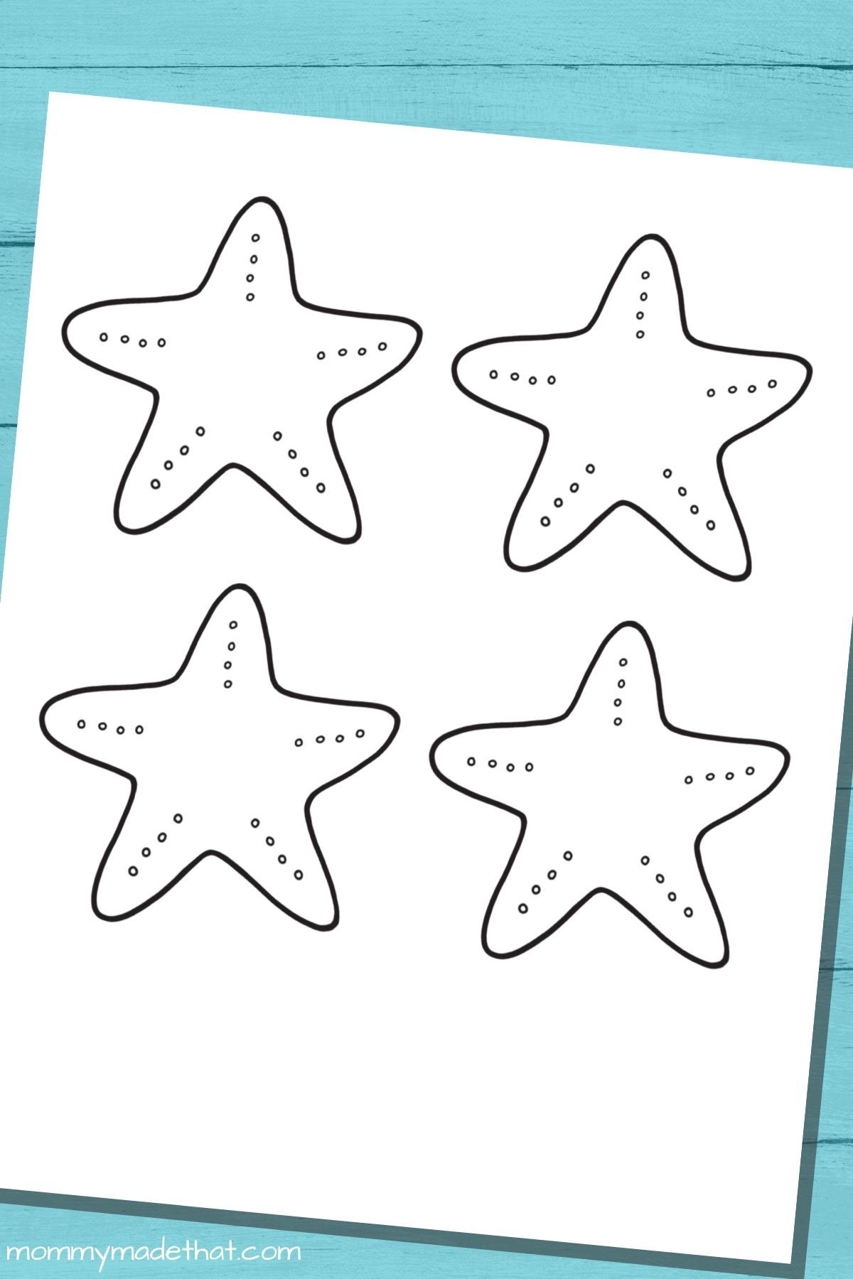 free printable starfish template amp outlines for best ocean crafts