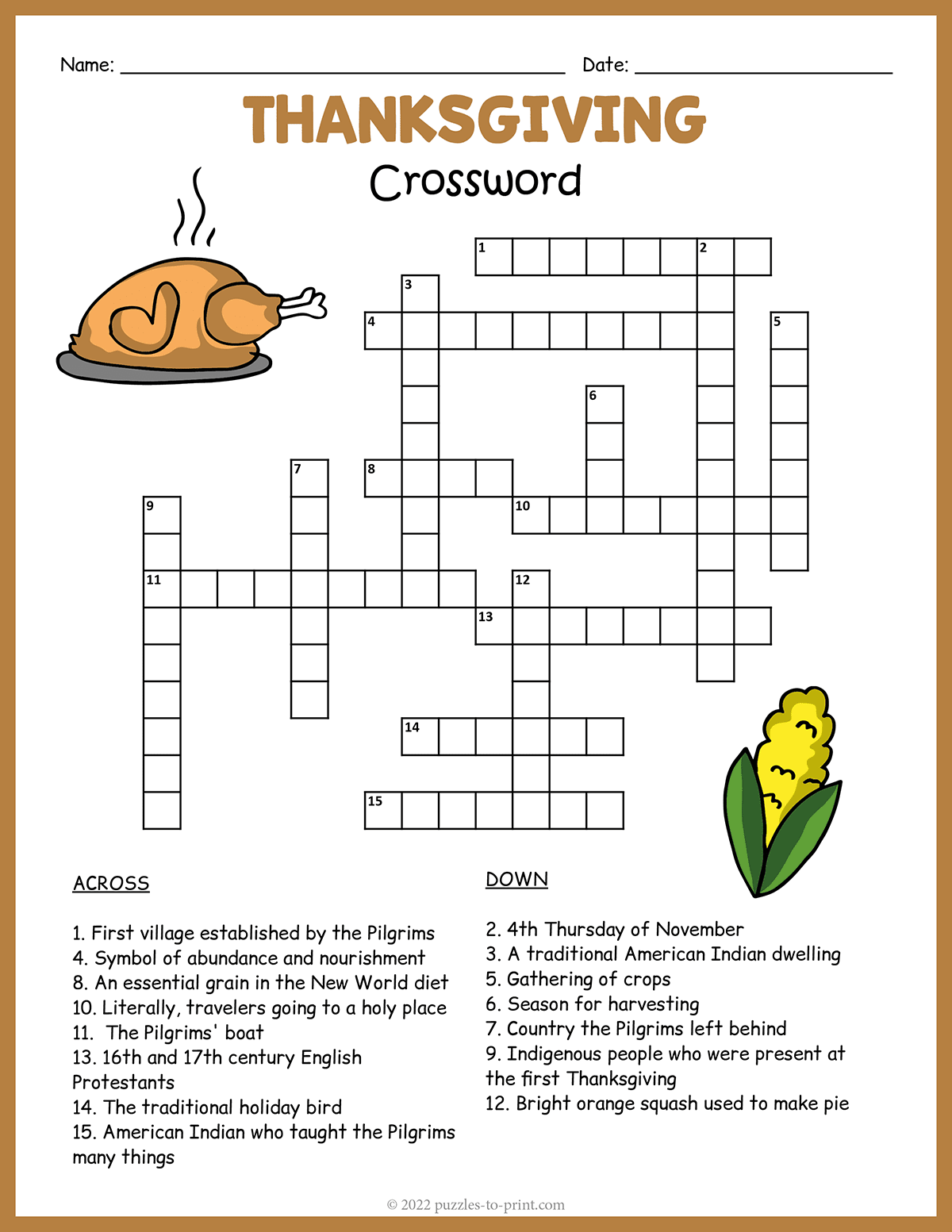 Free Printable Crossword Puzzles Usa