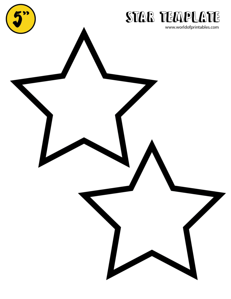 5 Pointed Star Template Free Printable