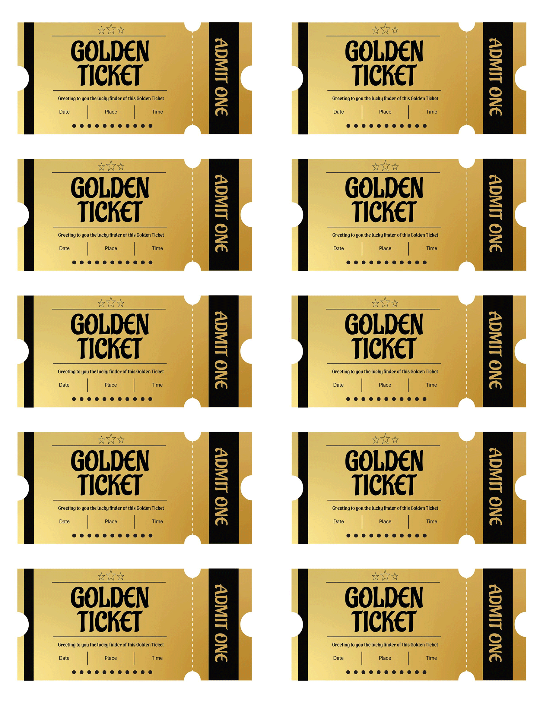 Free Ticket Templates Edit amp Printable Word Adobe