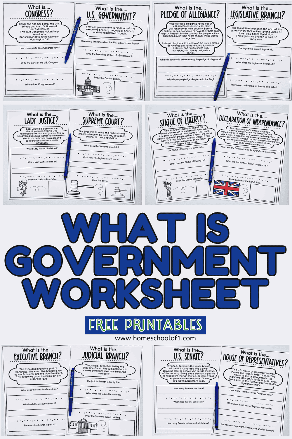 Free Printable Us Government Worksheets