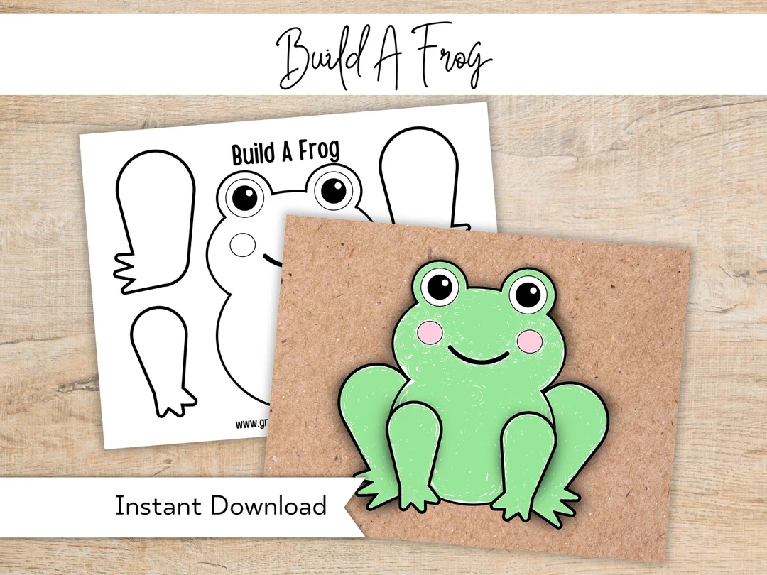 Frog Printable Craft Build A Frog Summer Activity For Kids 