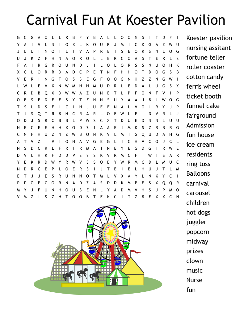 FUN AT THE FAIR Crossword WordMint