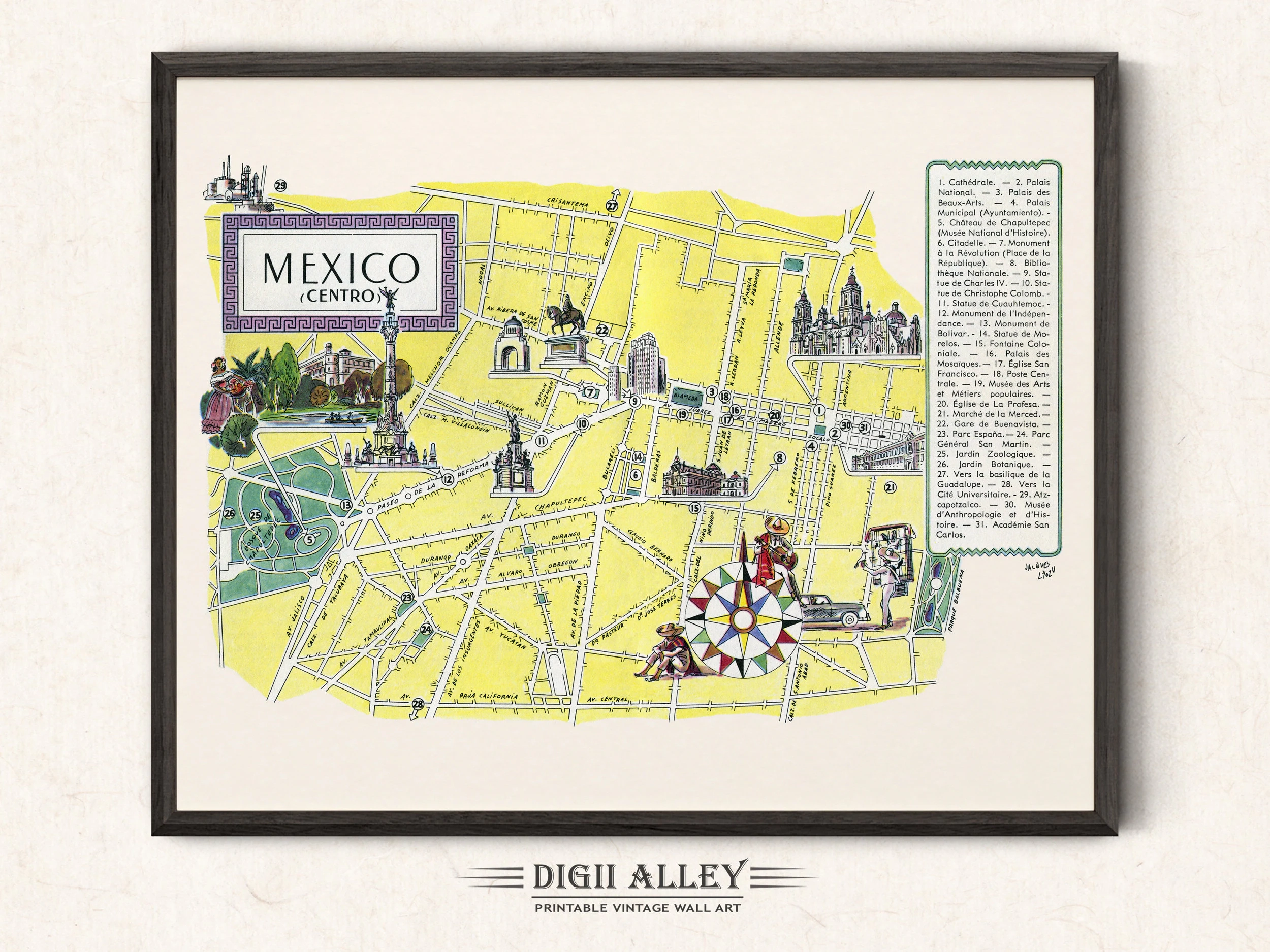 Mexico City Map Printable