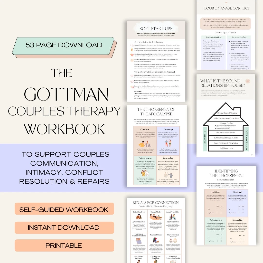 Gottman Couple Therapy Etsy Canada
