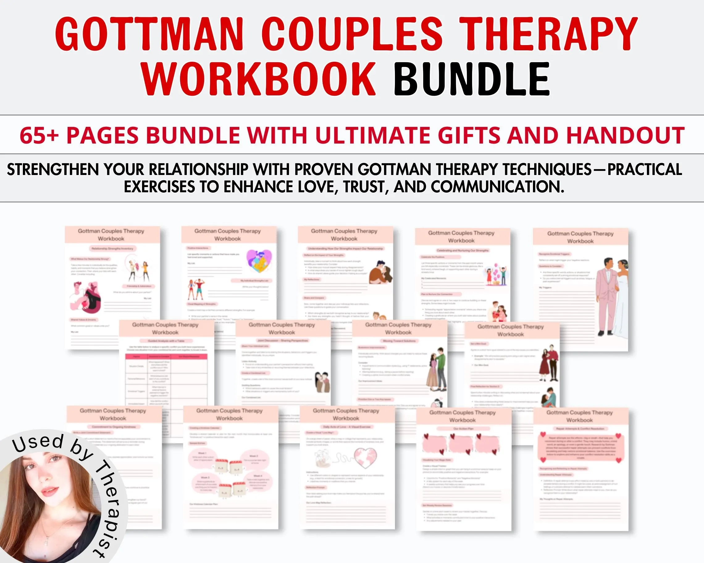 Gottman Couples Therapy Workbook For Therapists Couples Worksheets 