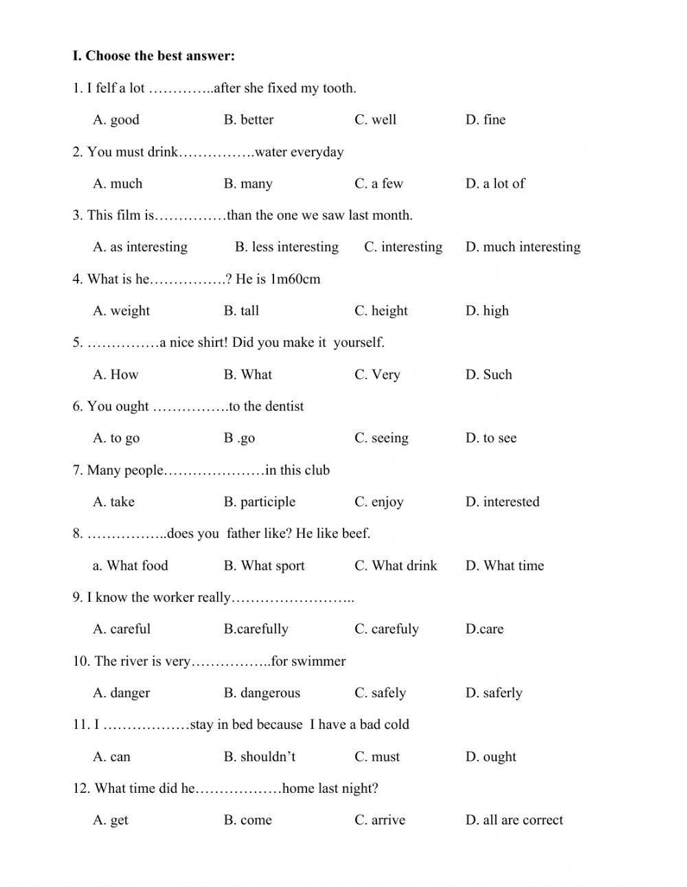 grade 7 free interactive worksheets 283219
