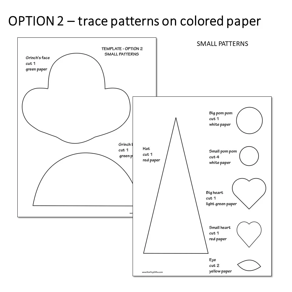 Grinch Craft Christmas Craft Dr Seuss Craft Template Non 