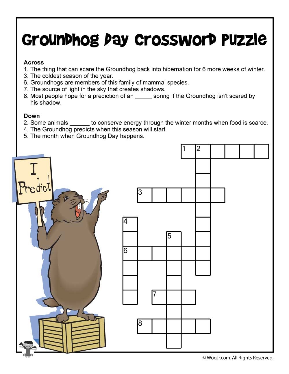 Groundhog Day Activity Pages Woo Jr Kids Activities 