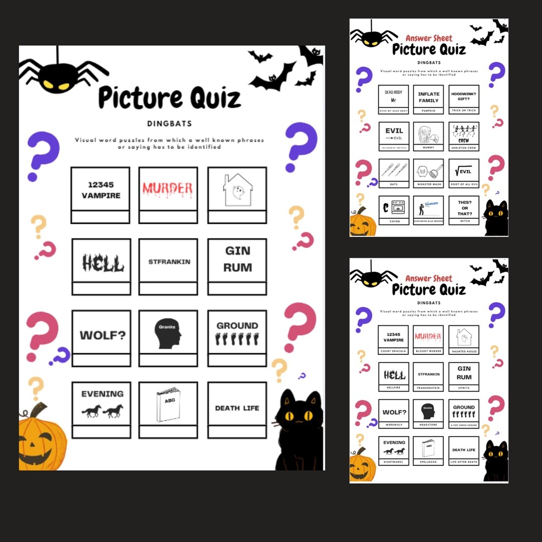 Halloween Rebus Puzzles Free Printable