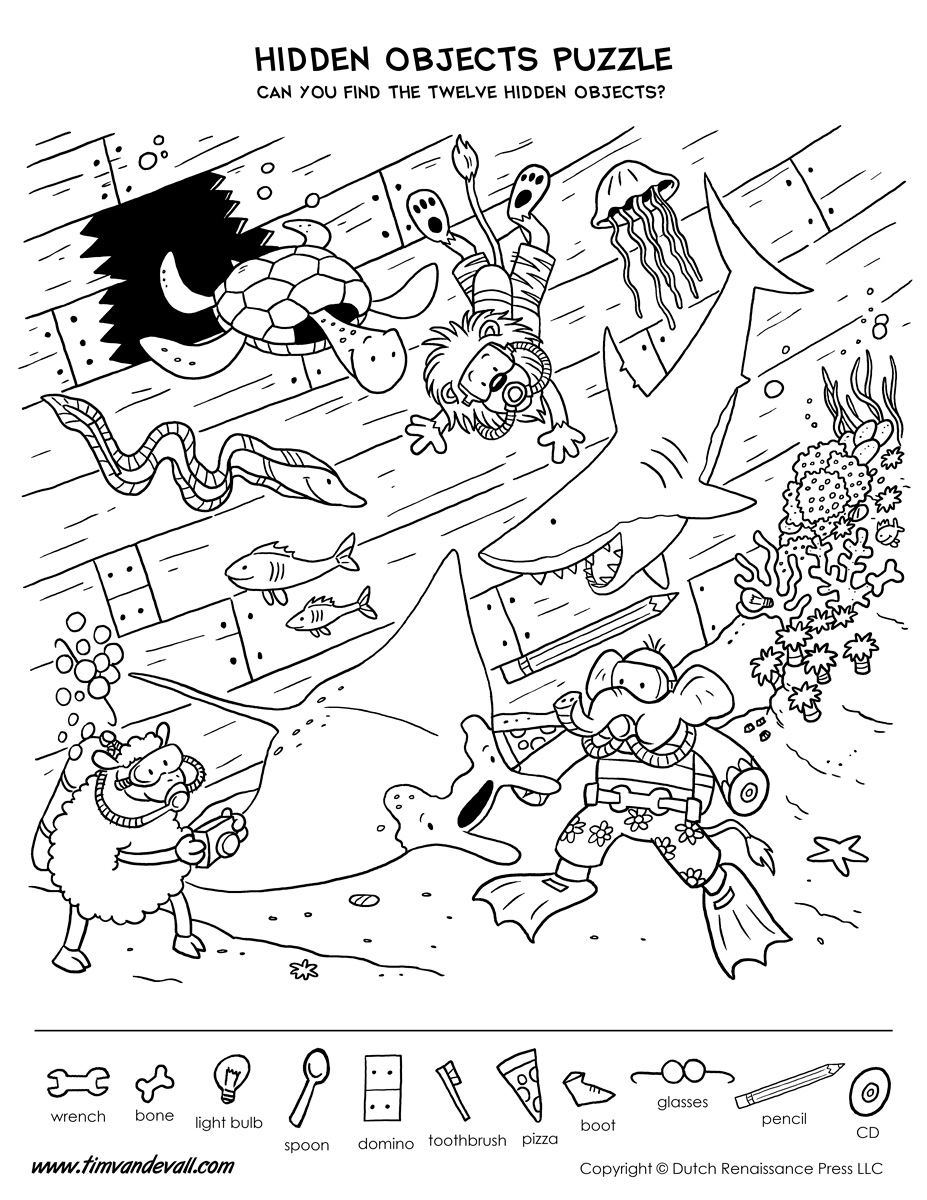 Puzzles For Kids Printable Hidden Pictures