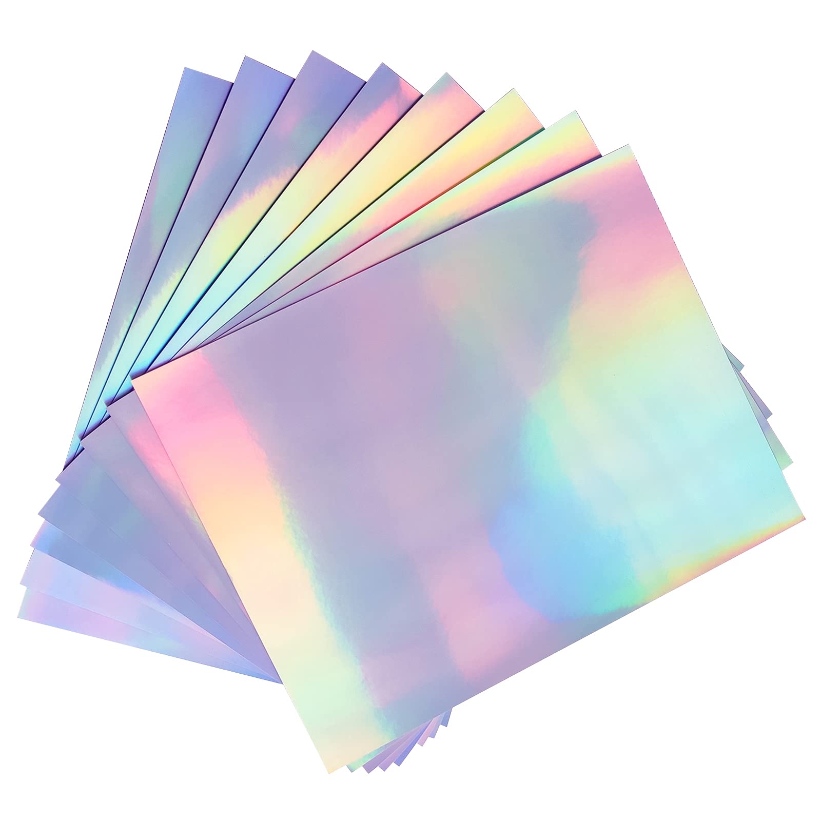 Holographic Sticker Paper For Inkjet amp Laser Printer 20 Sheets Printable Vinyl Holographic Sticker Paper Waterproof Self Adhesive 8 5 X 11 Inches 