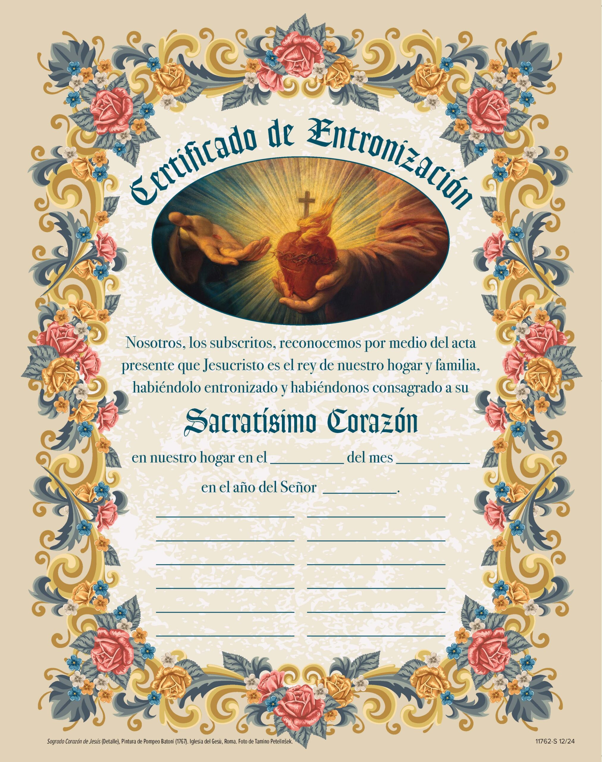 Home Enthronement Certificate Shop Catholic Info