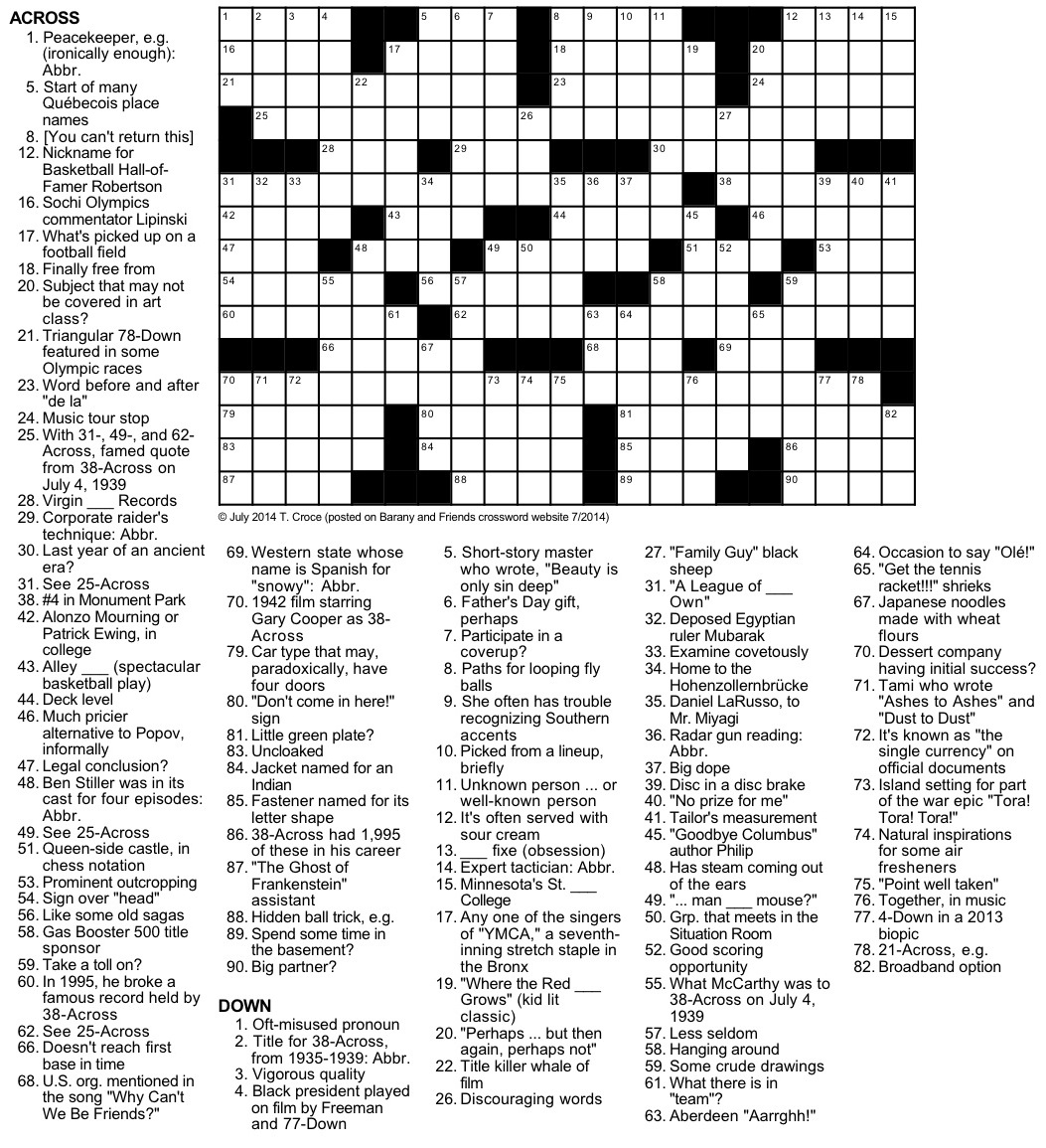 Horse Power Crossword Puzzle