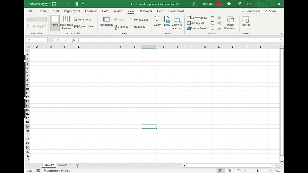 How To Create A Printable Form In Excel