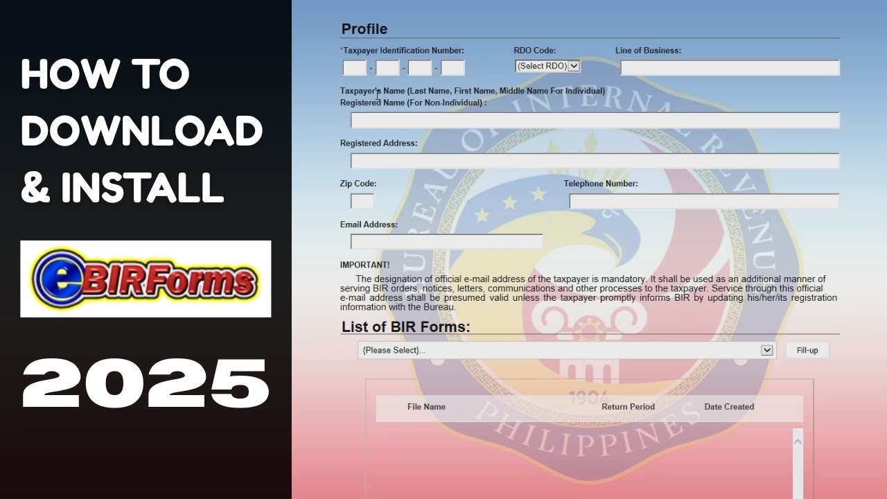 How To Download amp Install EBIRForms 2025 Step by Step Guide BIR Tax Filing Tutorial 
