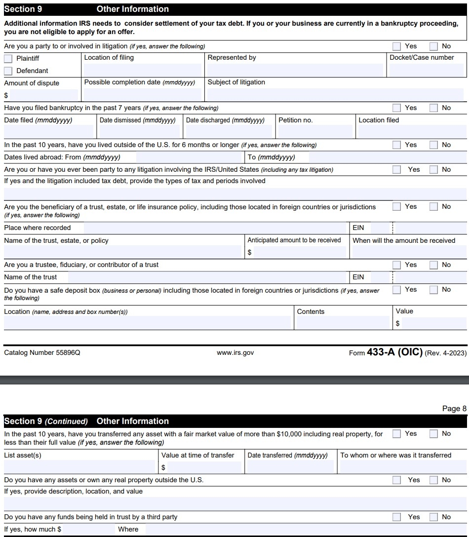 Irs Form 656