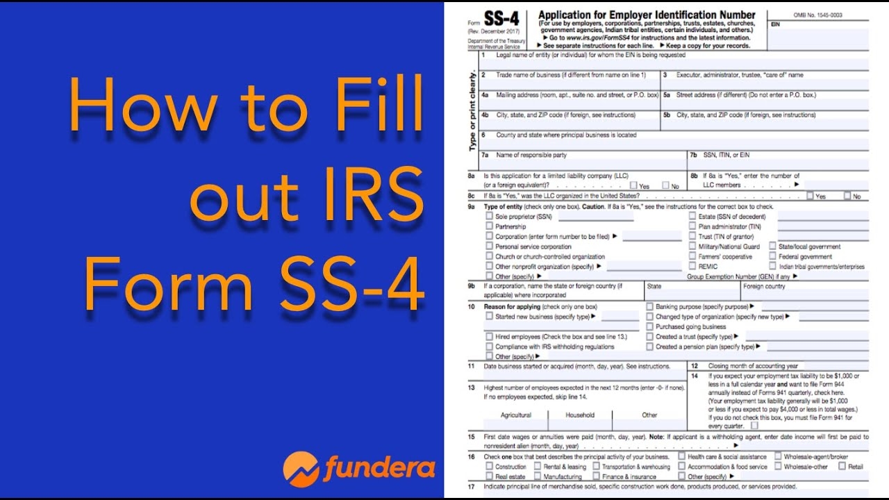 How To Fill Out IRS Form SS 4