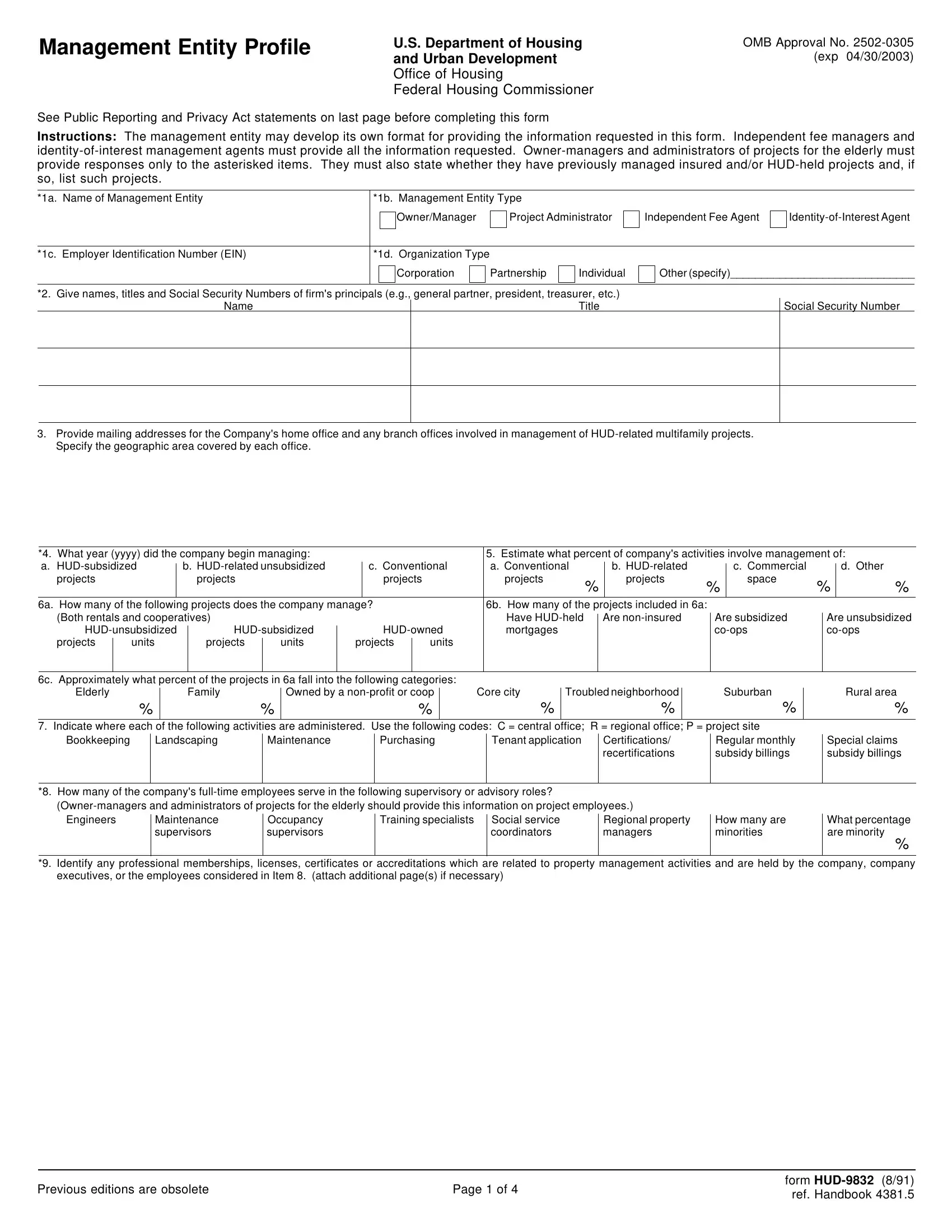 Hud Form 9832 Fill Out Printable PDF Forms Online