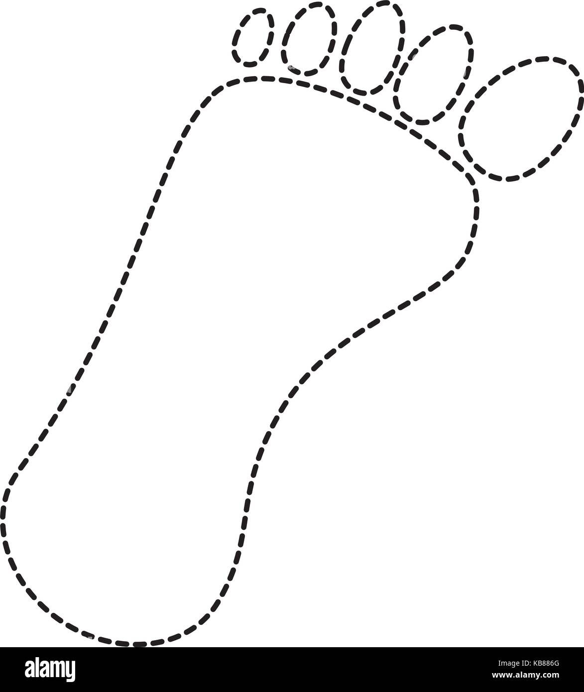 Human Footprint Isolated Icon Vector Illustration Design Stock 