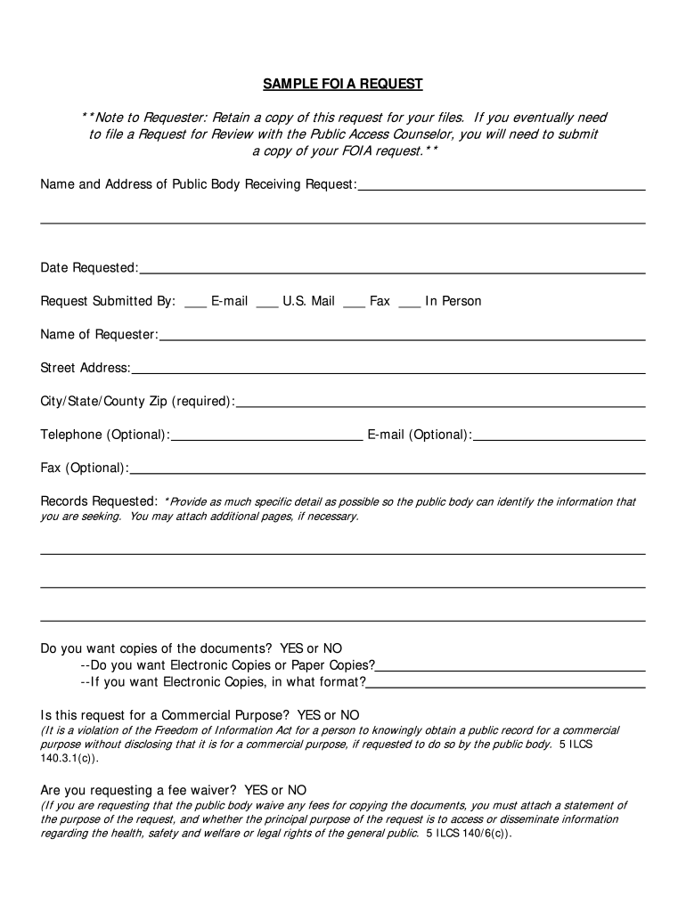 Illinois Foia Request Form Fill Out amp Sign Online DocHub