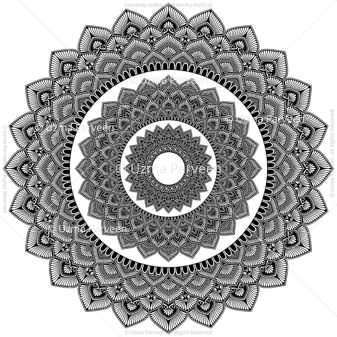 Infinite Petals Printable Mandala Artwork