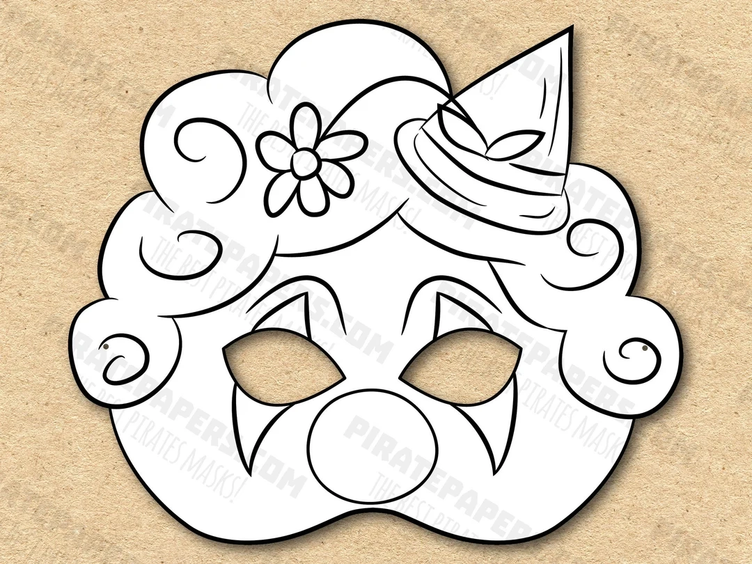 Clown Face Template Printable