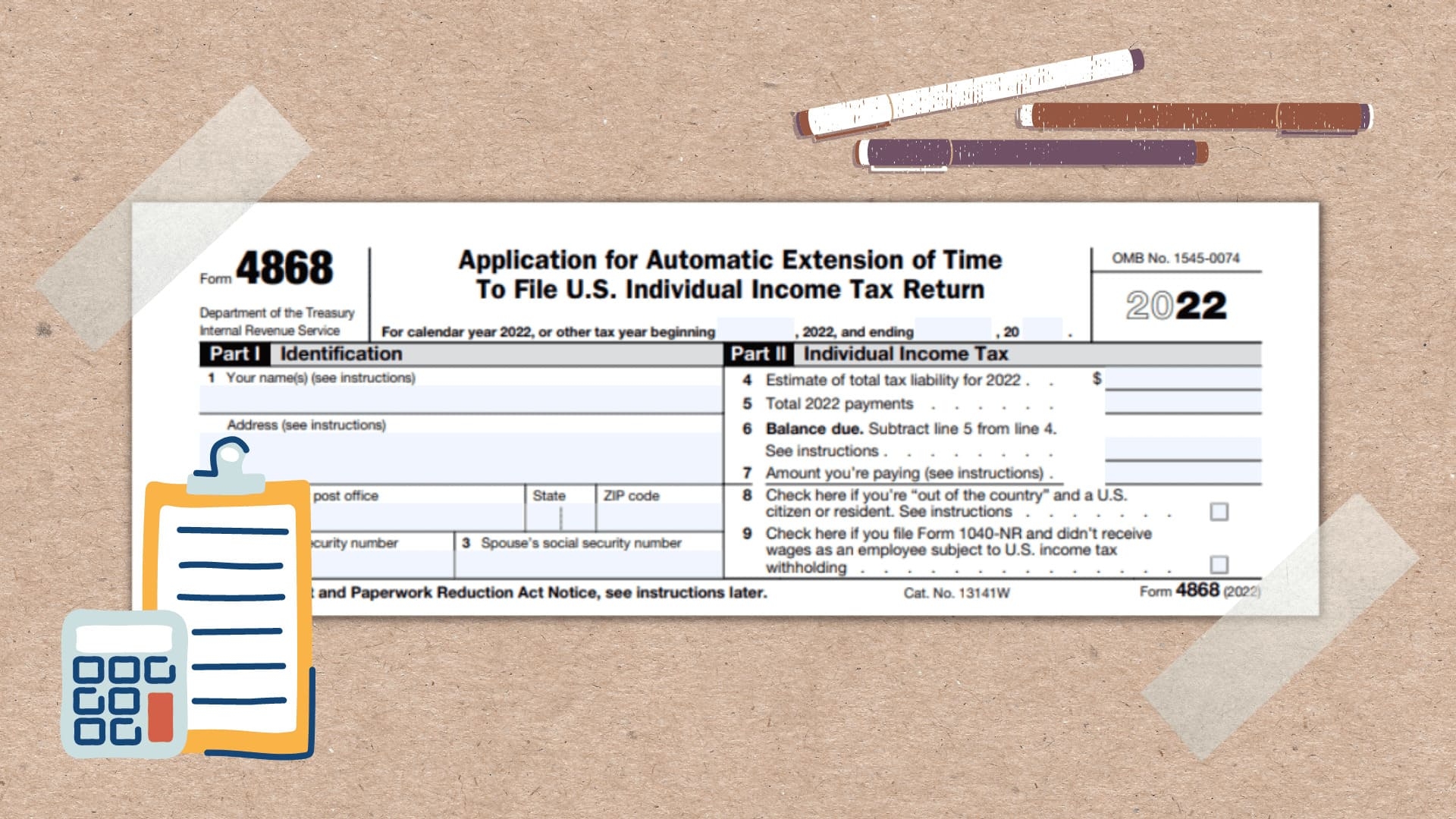 Irs Form 4868 Fillable