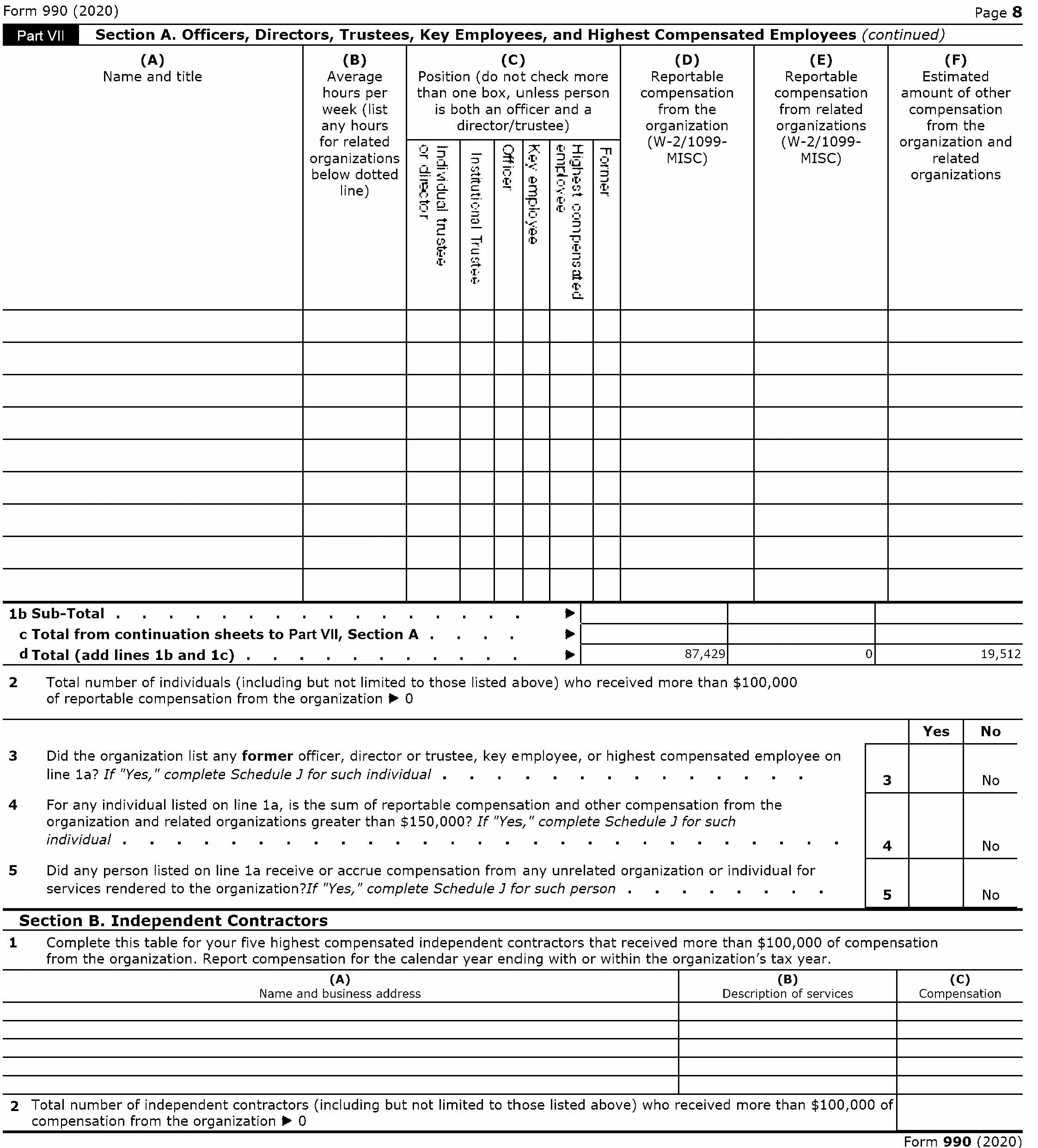 IRS Form 990 Automated Document Processing Vantage Document AI