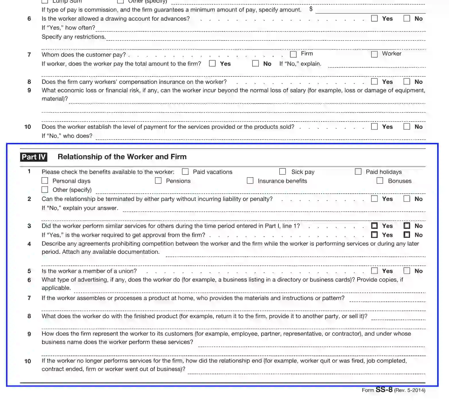 IRS Form SS 8 Fill Out Printable PDF Forms Online