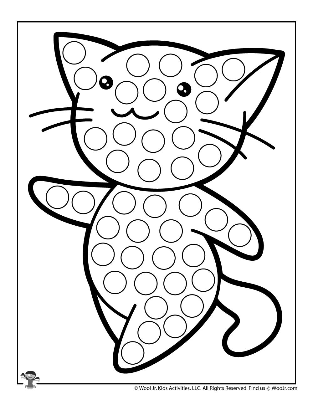 Kawaii Dot Coloring Pages Woo Jr Kids Activities Children s 