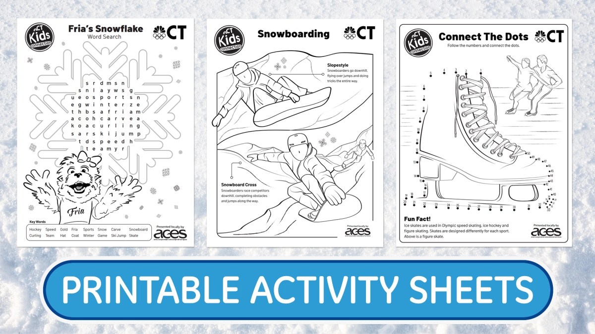 Kids Connection Winter Games Printable Activity Sheets NBC 