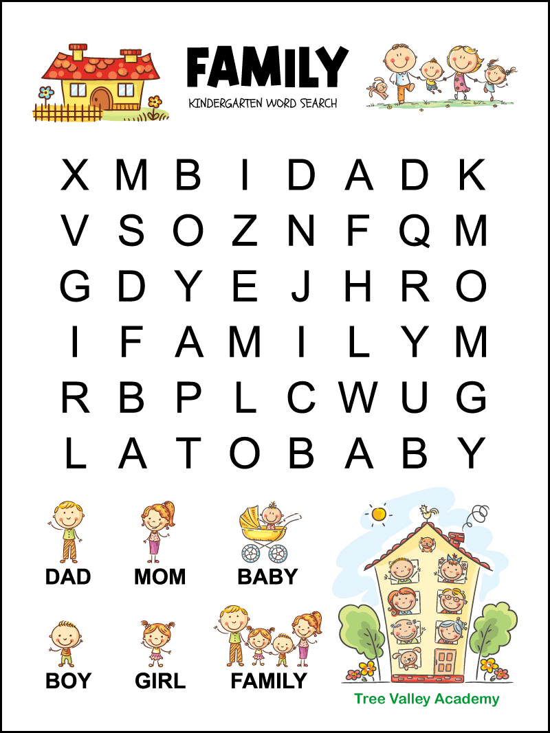 Easy Printable Find A Word Puzzles For Kids
