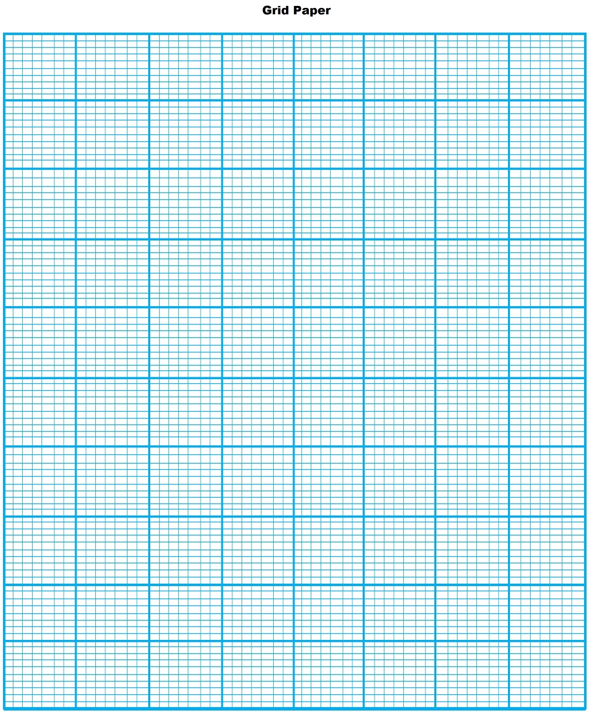 Large Graph Paper For Math