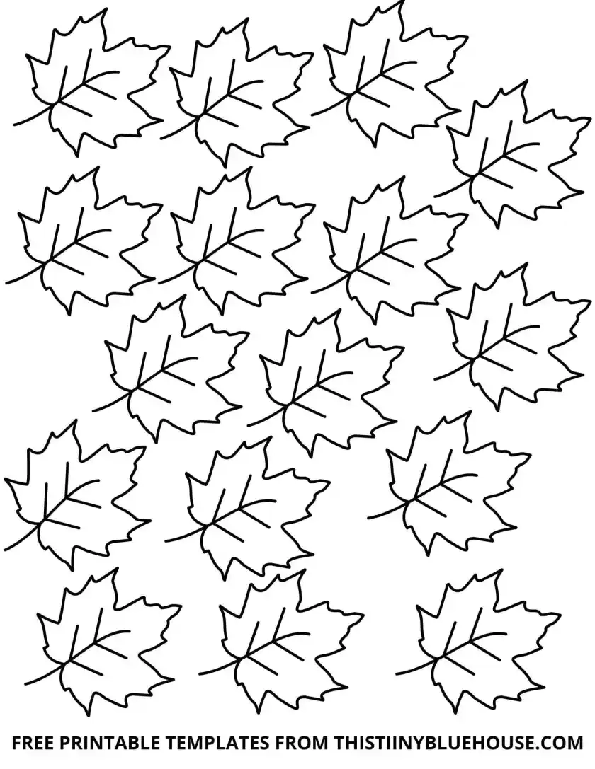 Leaf Template Printable Small Medium amp Large This Tiny Blue 