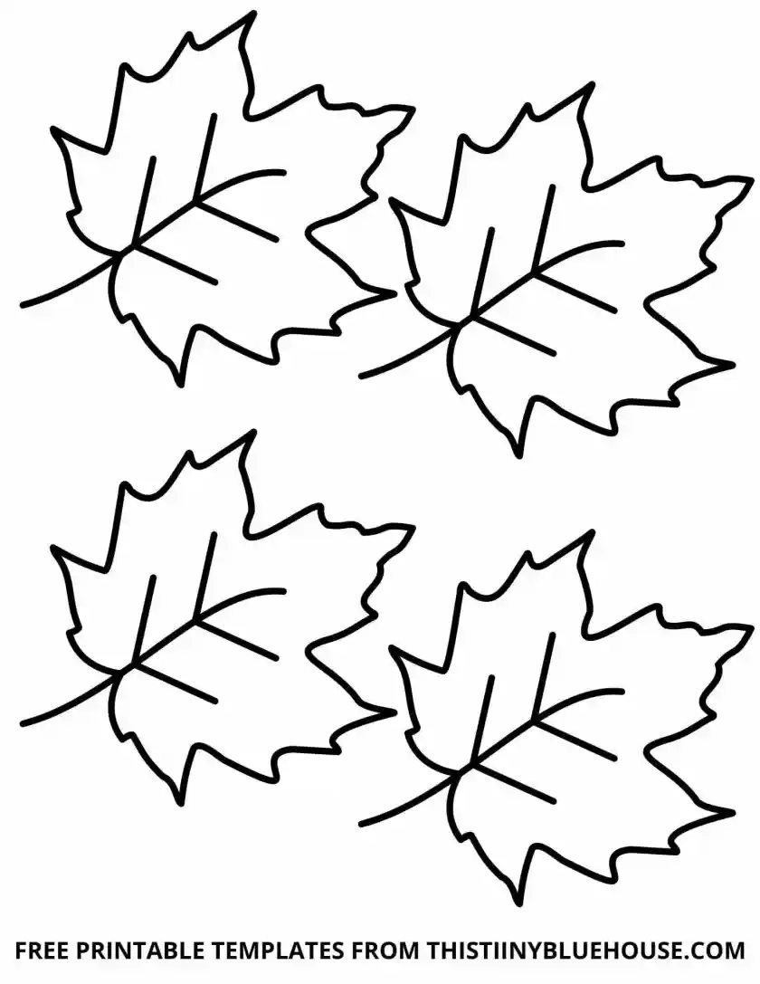 Leaf Template Printable Small Medium amp Large This Tiny Blue 