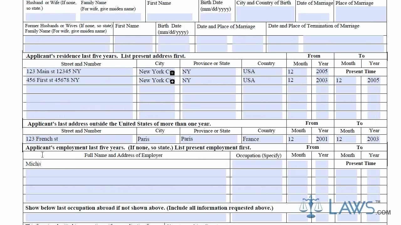 Learn How To Fill The Form G 325A A Biographic Data Sheet