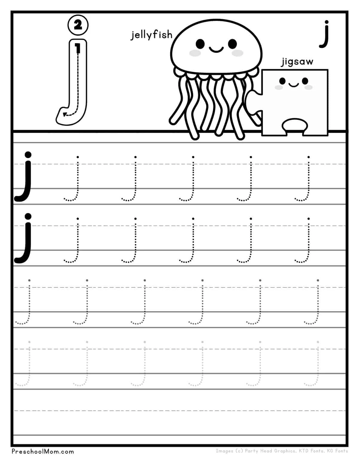 Free Printable Letter J Preschool Worksheets