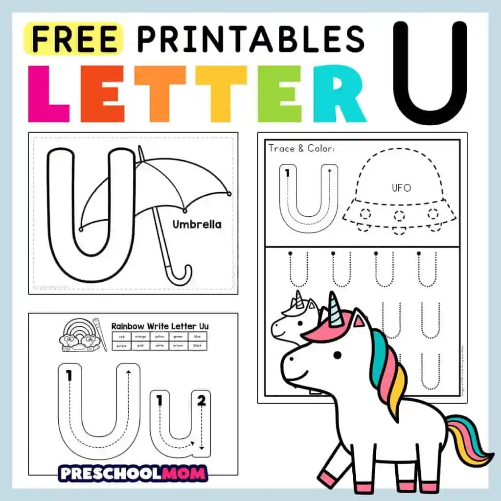 Tracing Letter U Printable