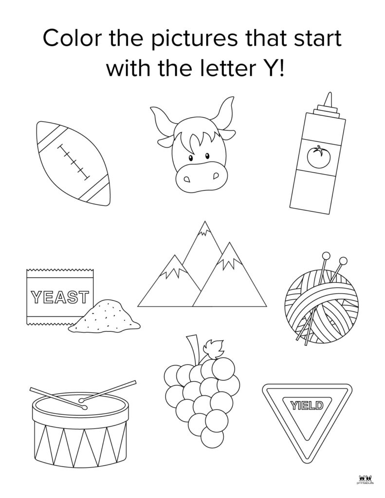 Free Printable Letter Y Activities