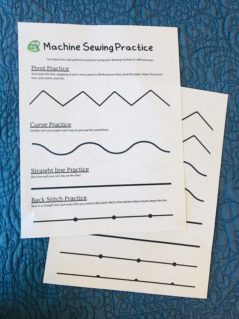 Sewing Practice Sheets Printable Free